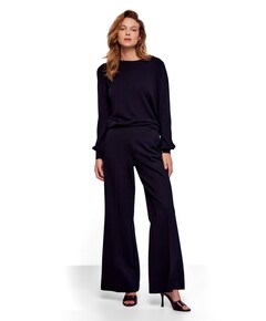 Trousers boot cut punto milano (4s2197) zwart