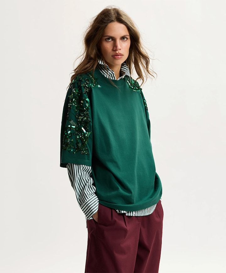 Dames T-shirt groen