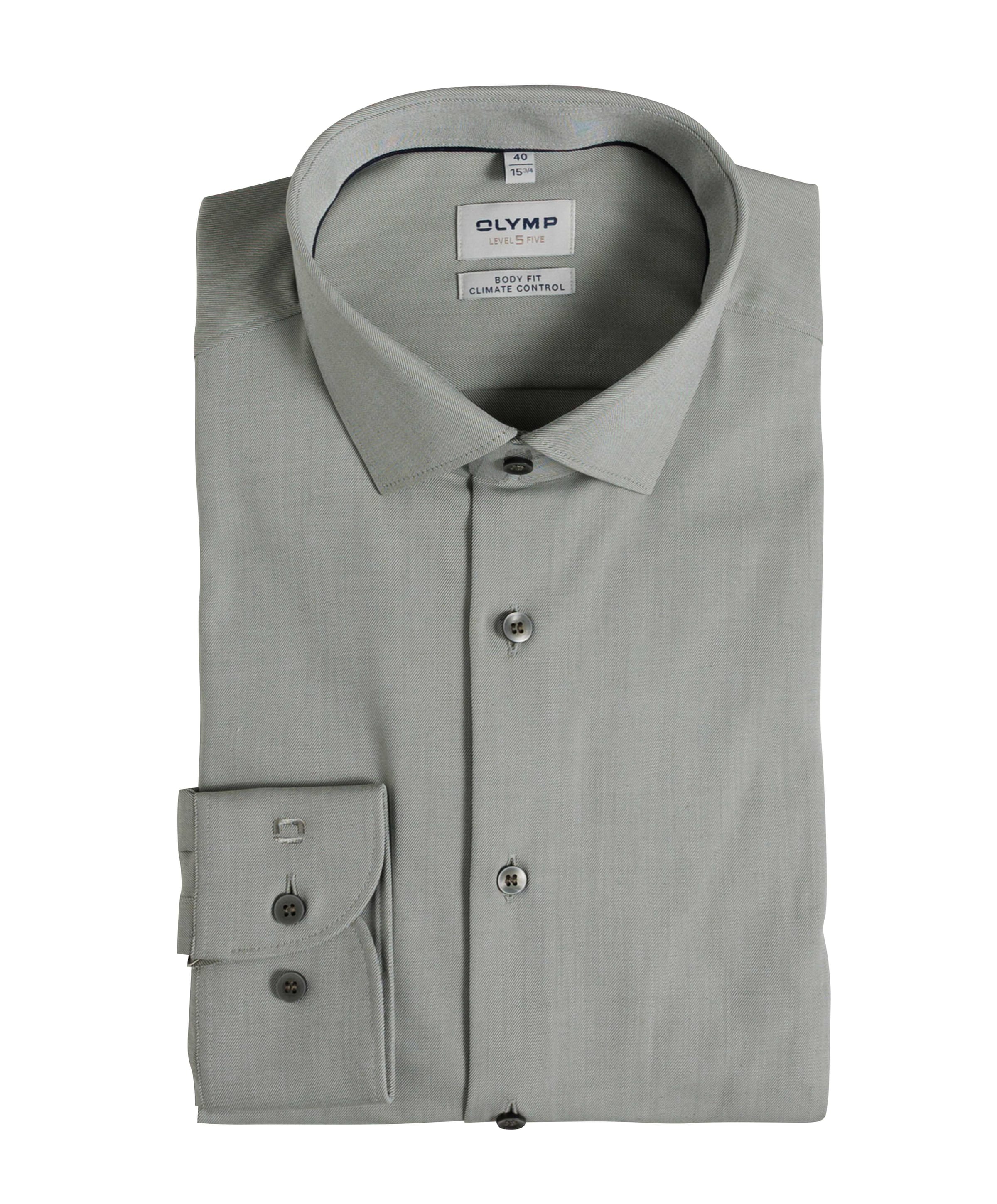 Heren overhemd lange mouw groen