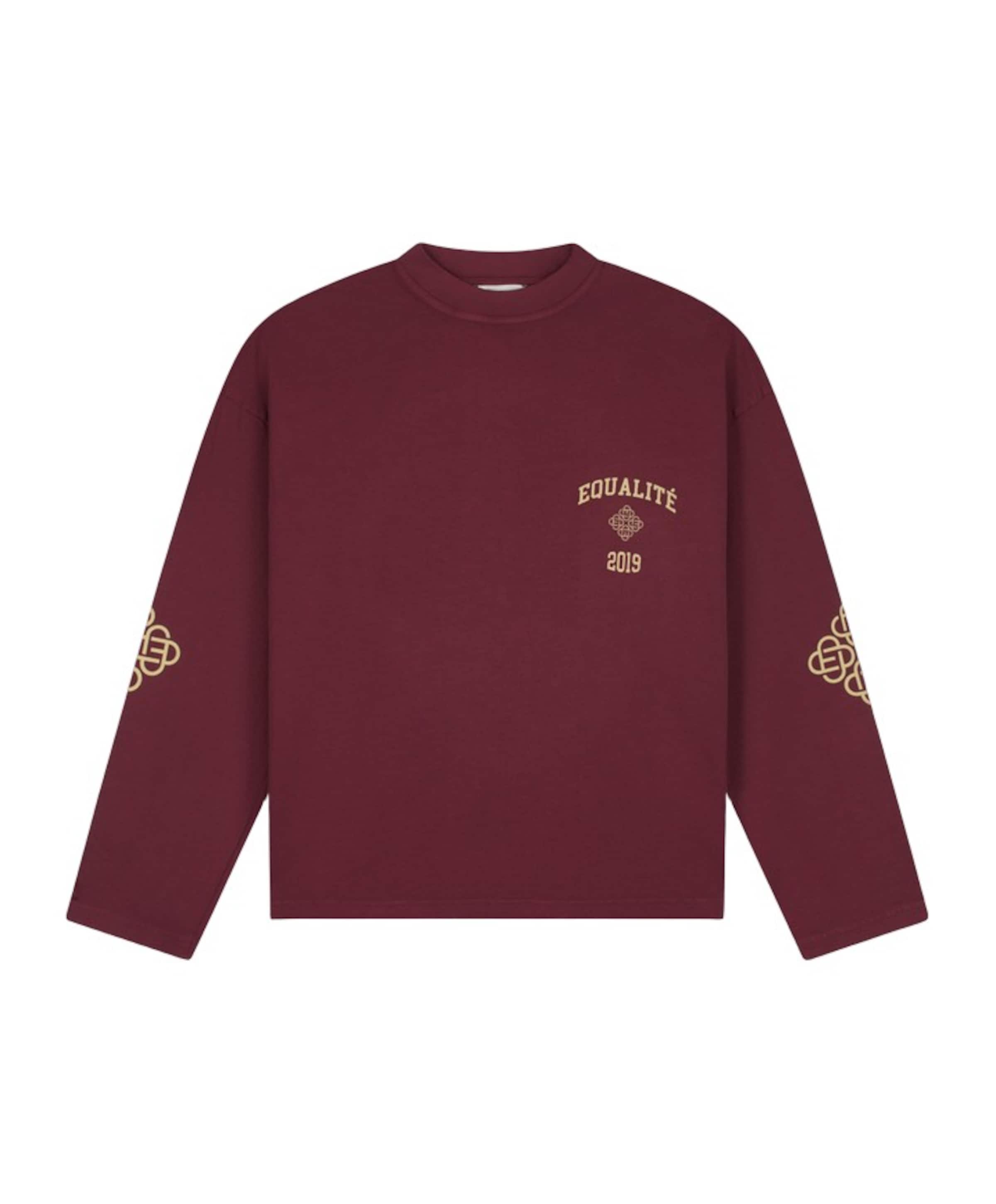 Uniseks longsleeve bordeaux