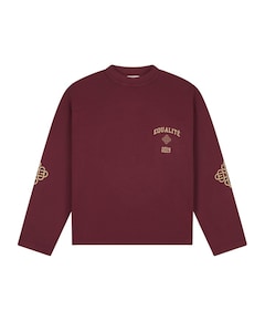 Uniseks longsleeve bordeaux