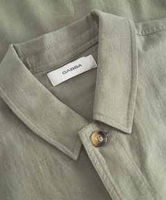 Heren overhemd lange mouw groen