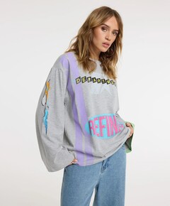 Dames longsleeve grijs