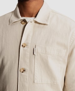 Heren overshirt beige