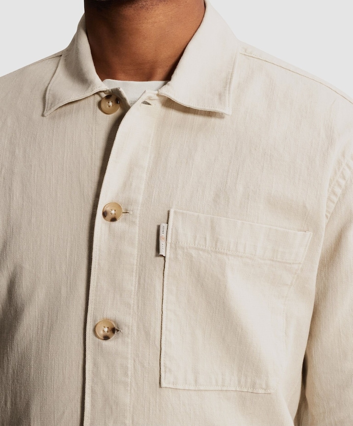 Heren overshirt beige