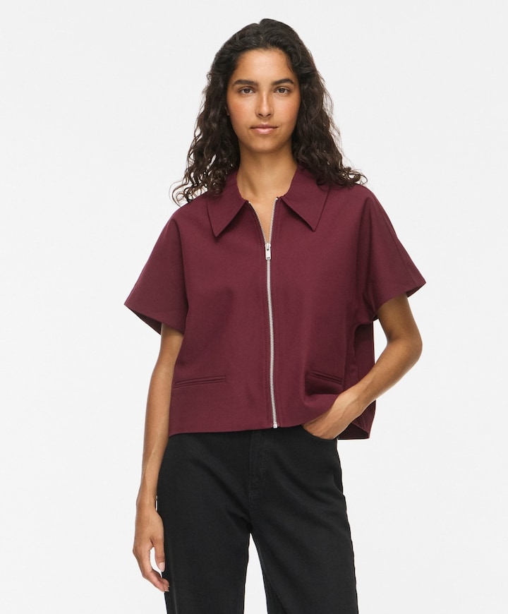 Dames vest bordeaux