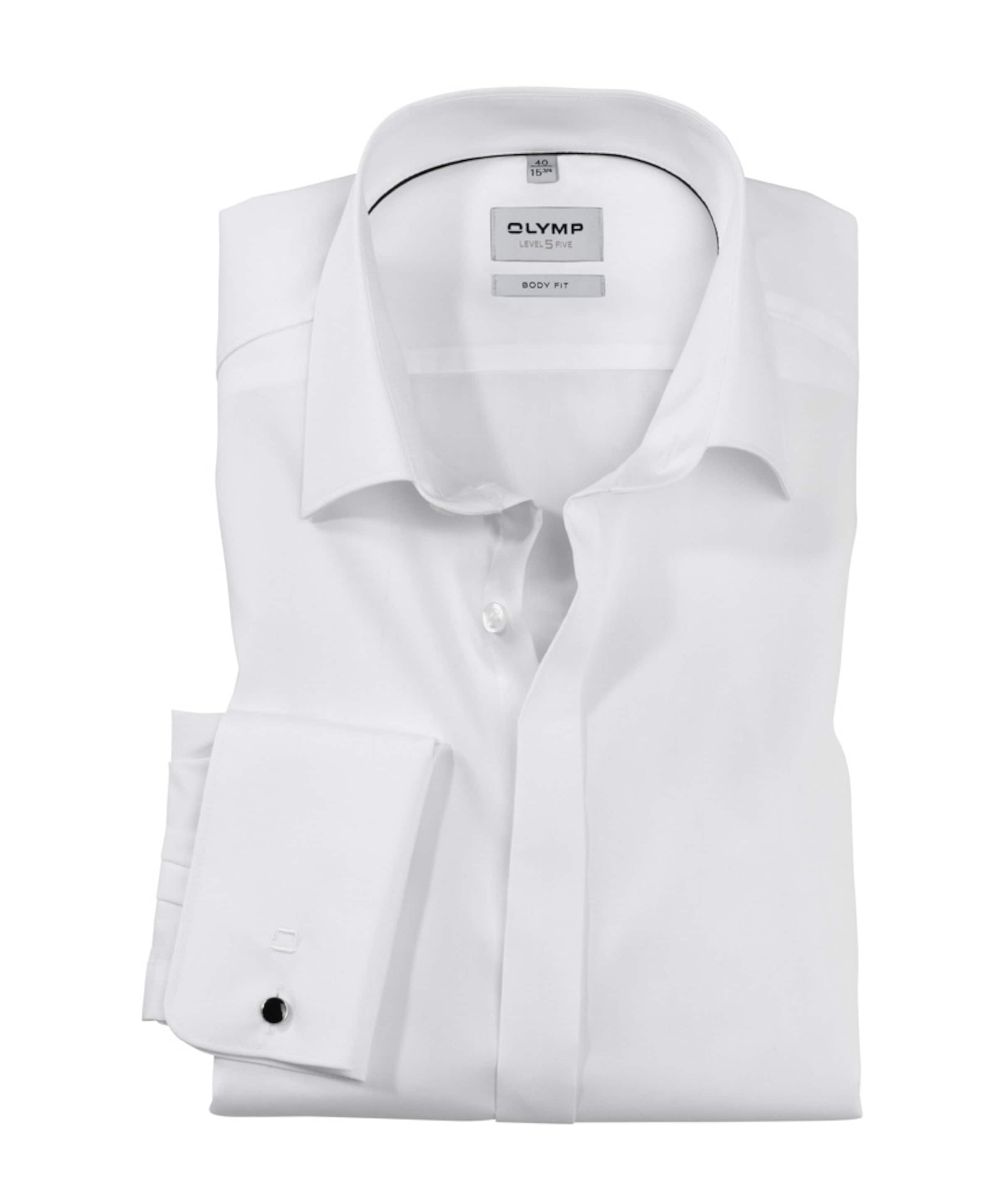 Heren overhemd lange mouw wit