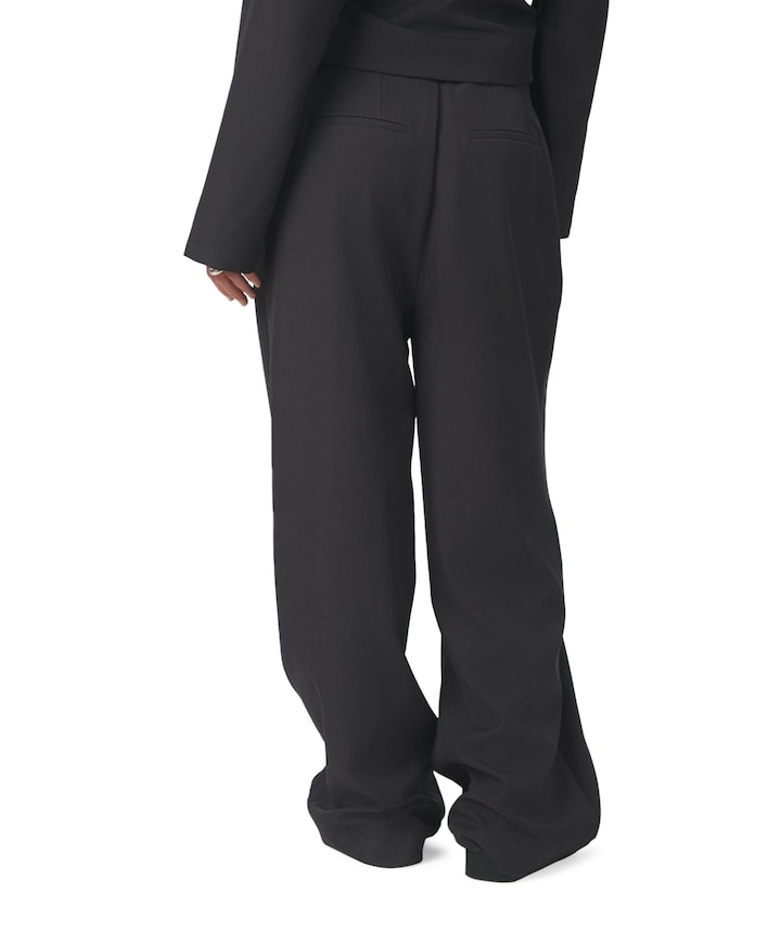 Zalka Eyelet dames broek grijs