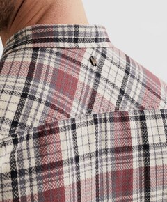 Heren overhemd lange mouw bordeaux