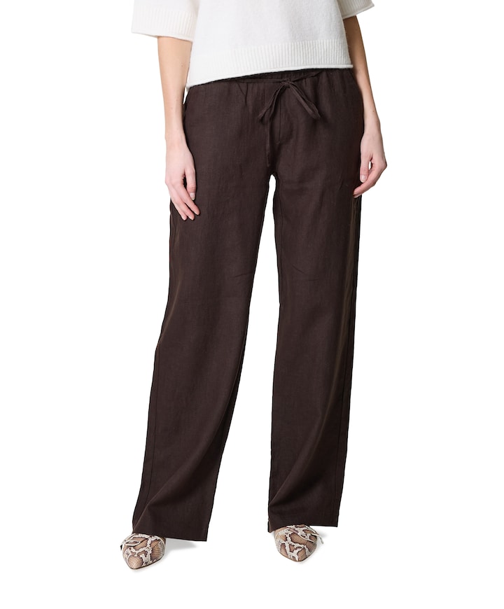 CHIARA BELT dames pantalon bruin