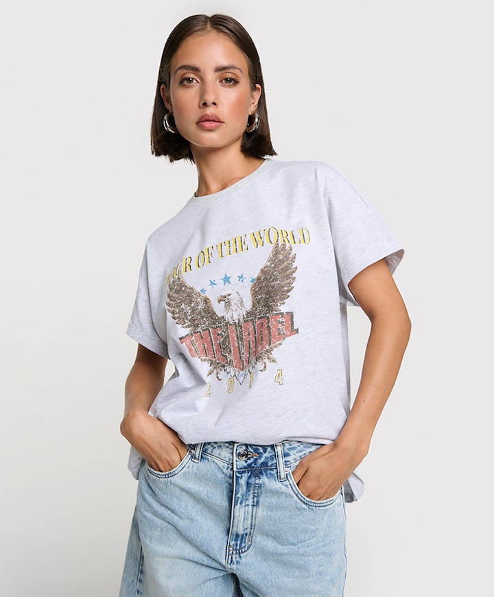 Dames T-shirt grijs