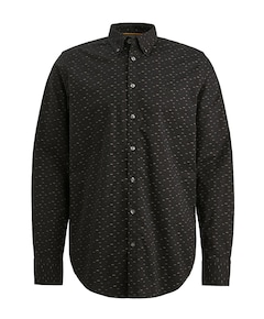 Heren overhemd lange mouw zwart