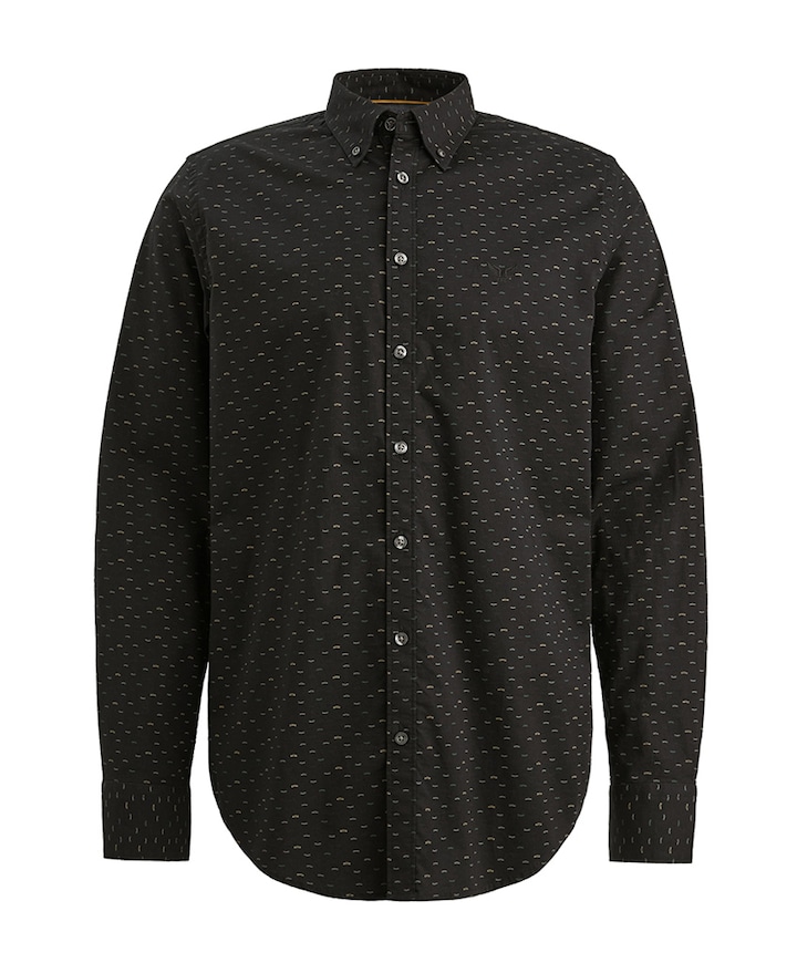 Heren overhemd lange mouw zwart