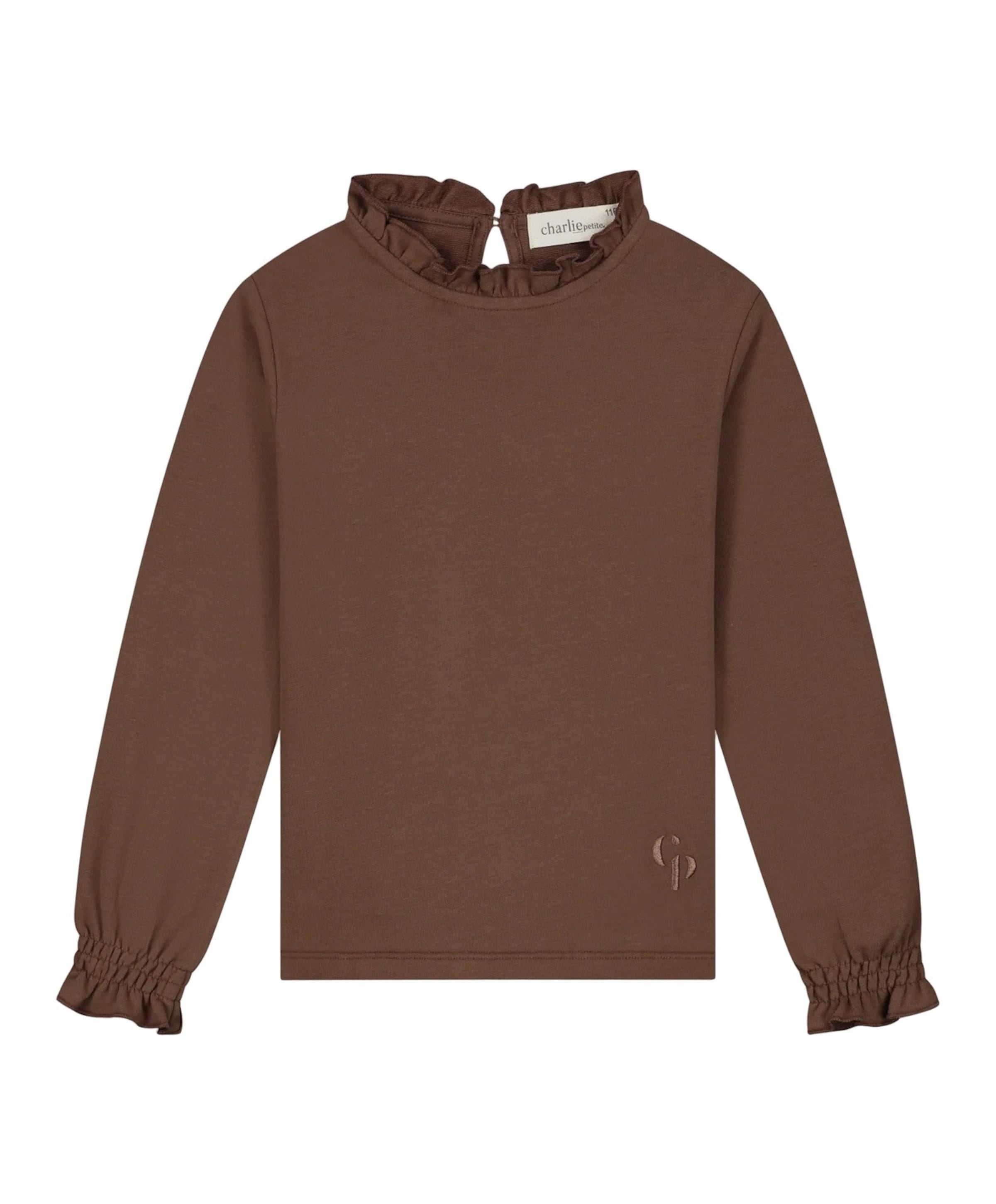 Meisjes longsleeve bruin