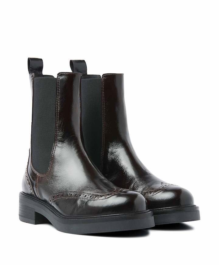 Lucia Gina dames enkellaarzen bruin