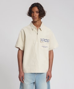 Heren polo ecru