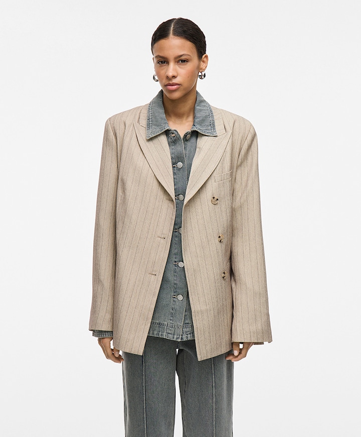 Dames blazer beige