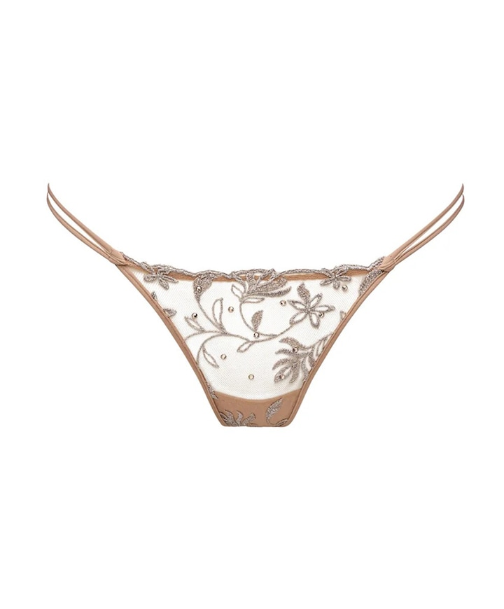 Dames string beige