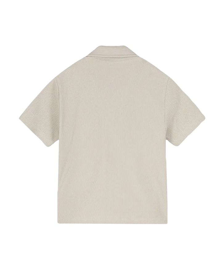 Jongens overhemd korte mouw beige