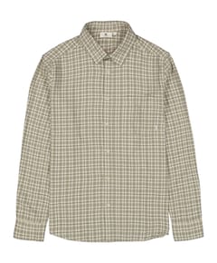 Heren overhemd lange mouw beige