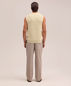Heren gilet ecru