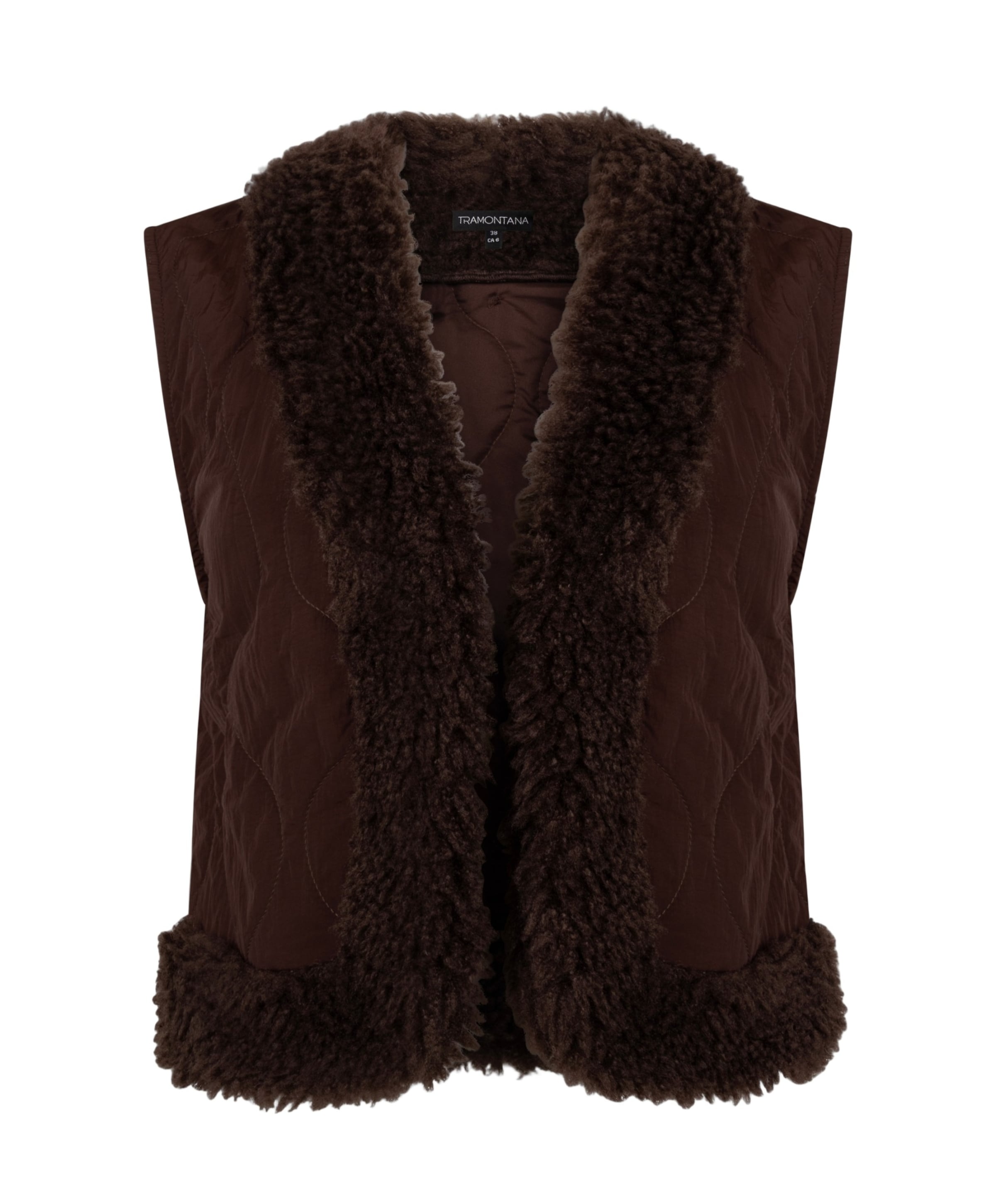 Dames gilet bruin