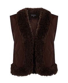 Dames gilet bruin