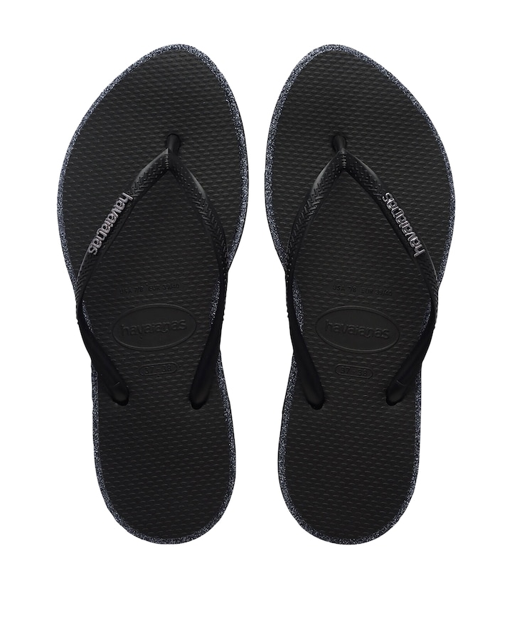 HAV. SLIM POINT dames slippers zwart