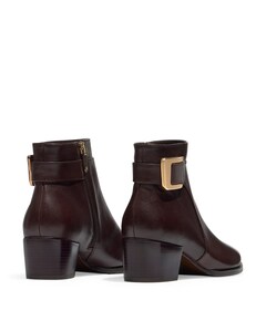 dames enkellaarzen bruin