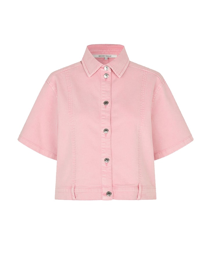 Dames spijkerblouse roze