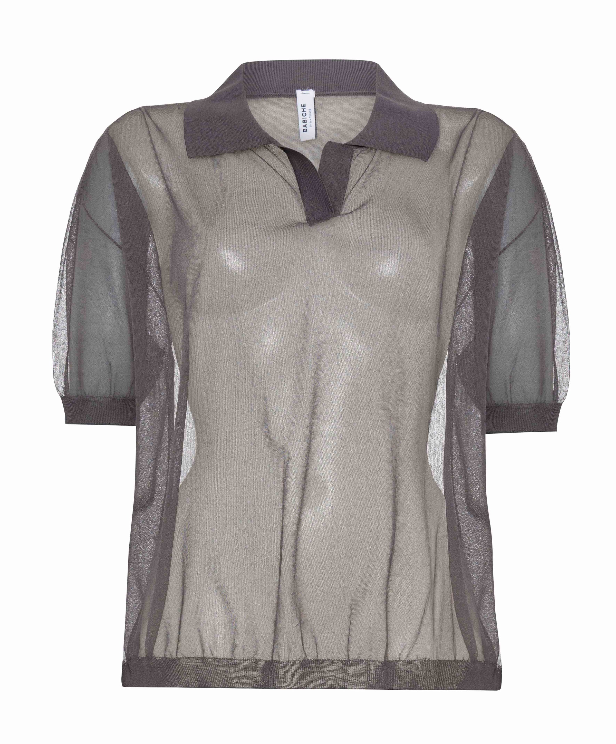 Dames polo grijs
