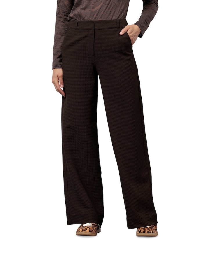 Lexie waffle broek bruin