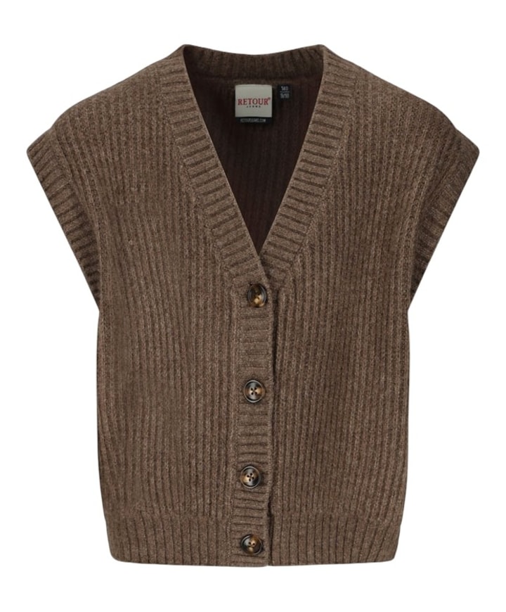 Meisjes vest bruin