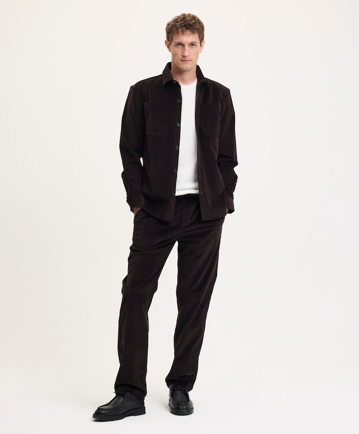 Heren overshirt bruin