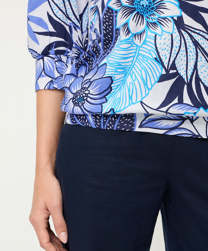 Dames longsleeve blauw