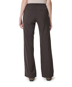 Wide leg travel dames broek bruin