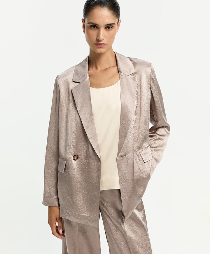 Dames blazer beige
