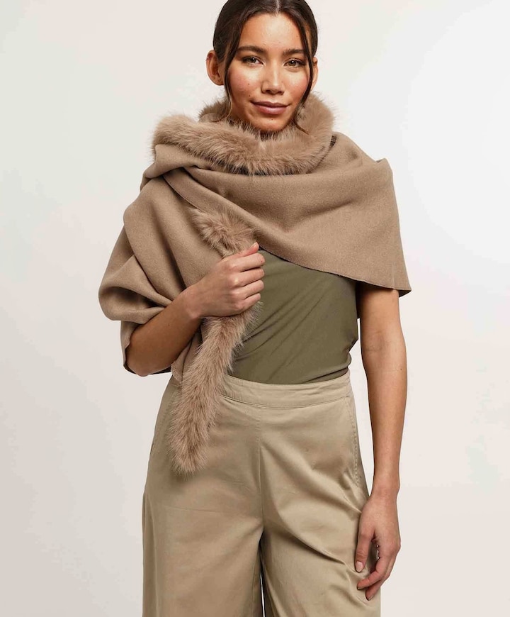 Dames sjaal beige