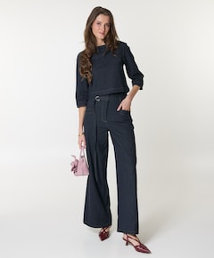 Dames blouse blauw