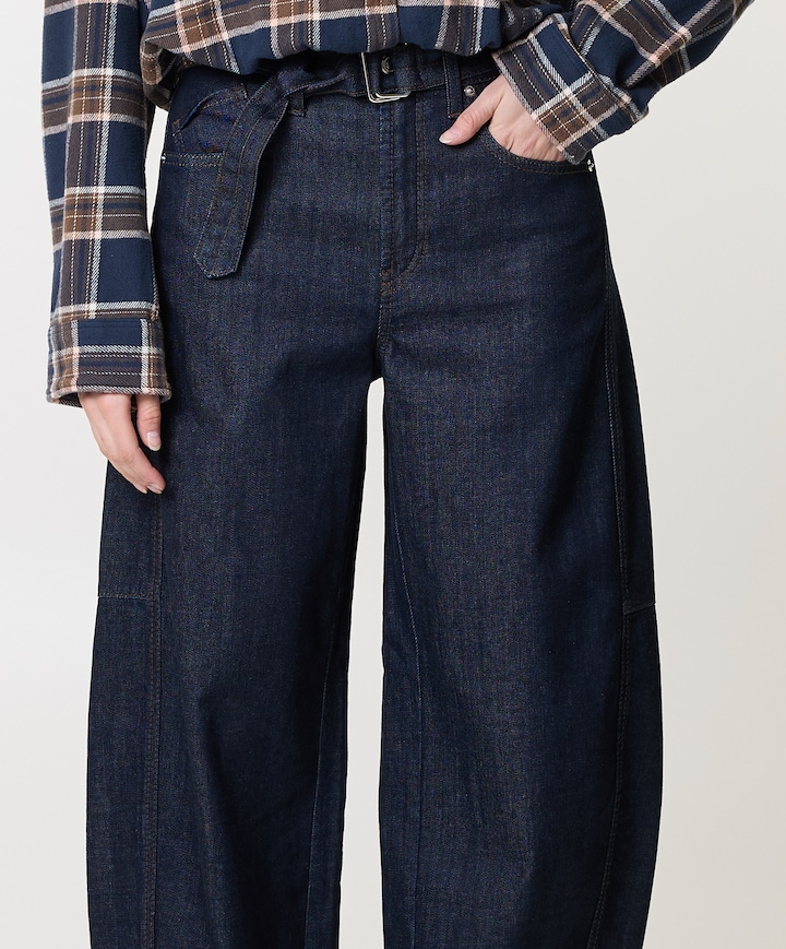 Baggy twisted dames jeans blauw