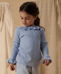 Meisjes longsleeve blauw