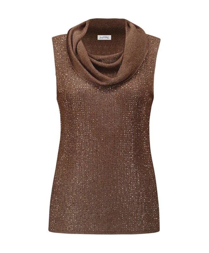 Dames top bruin