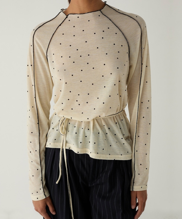 Dames longsleeve ecru