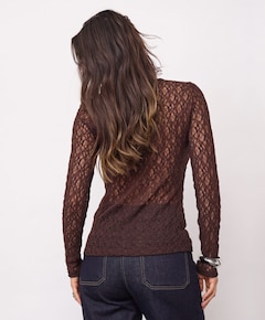 Dames longsleeve bruin