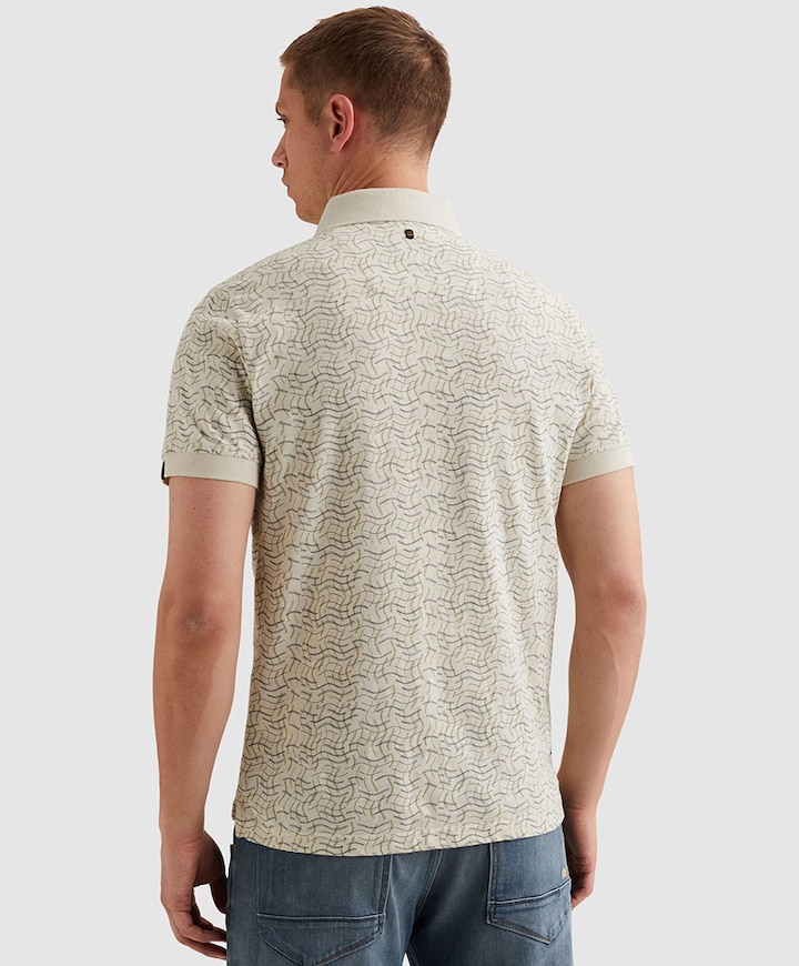 Heren polo ecru