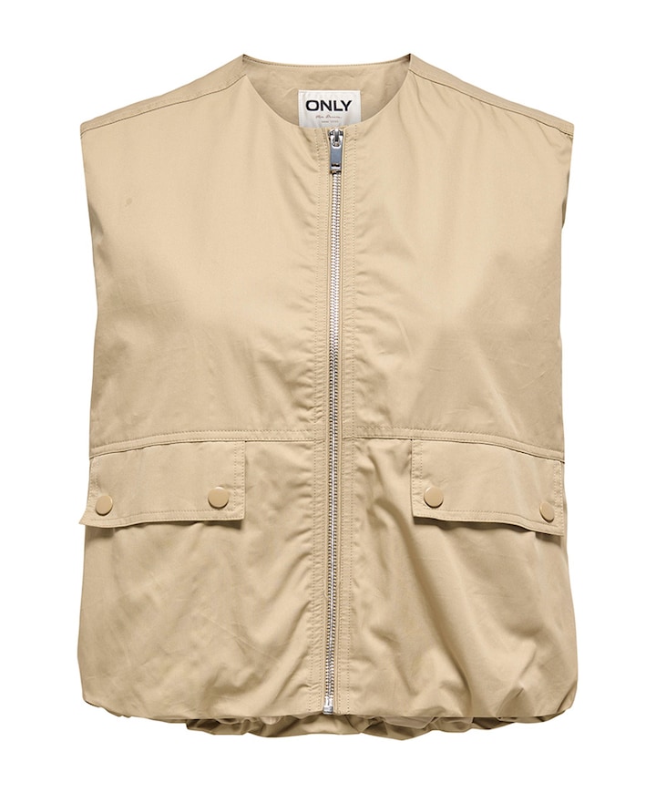 Dames gilet beige