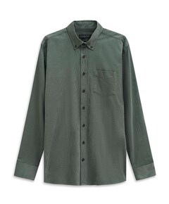 Heren overhemd lange mouw groen