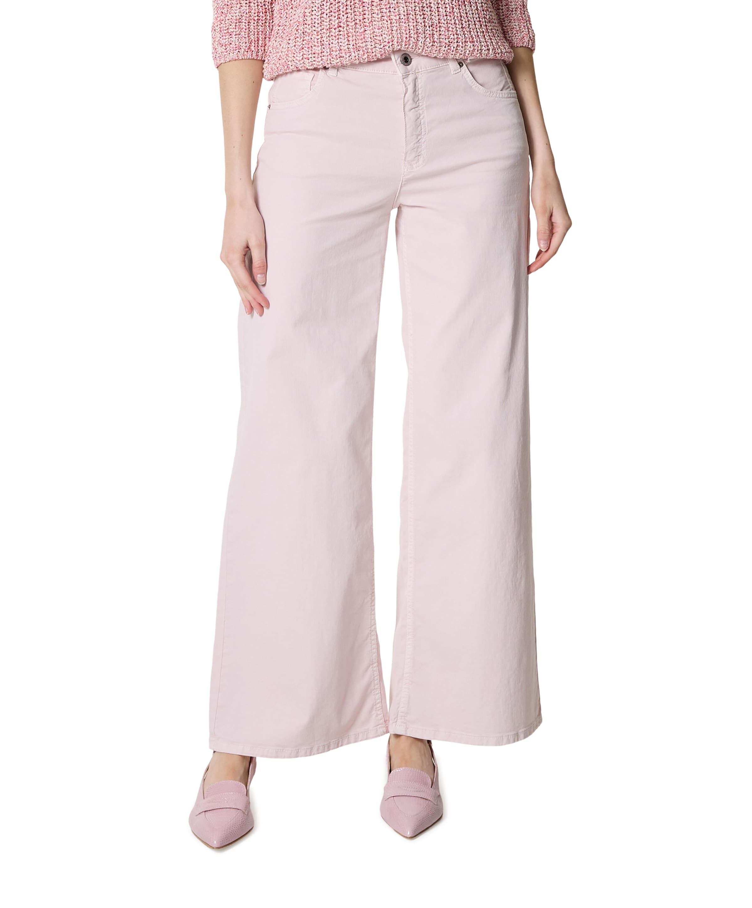 Audrey Wide Leg Palazzo dames jeans roze