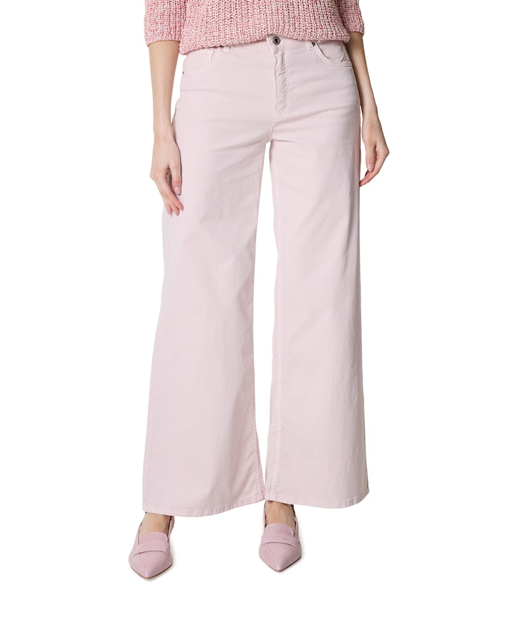 Audrey Wide Leg Palazzo dames jeans roze