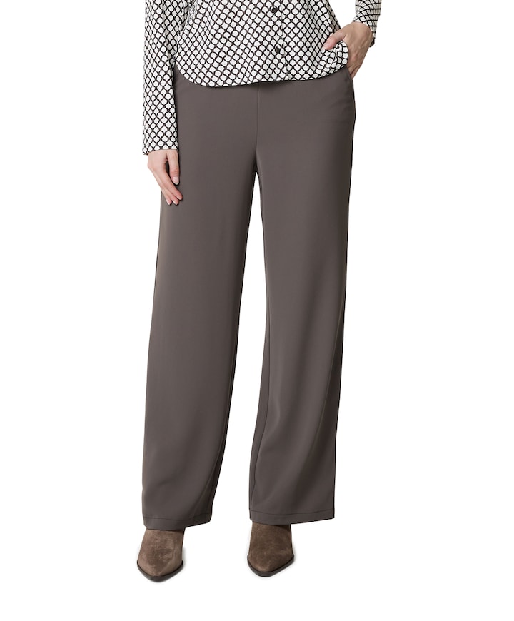 Wide leg dames broek bruin